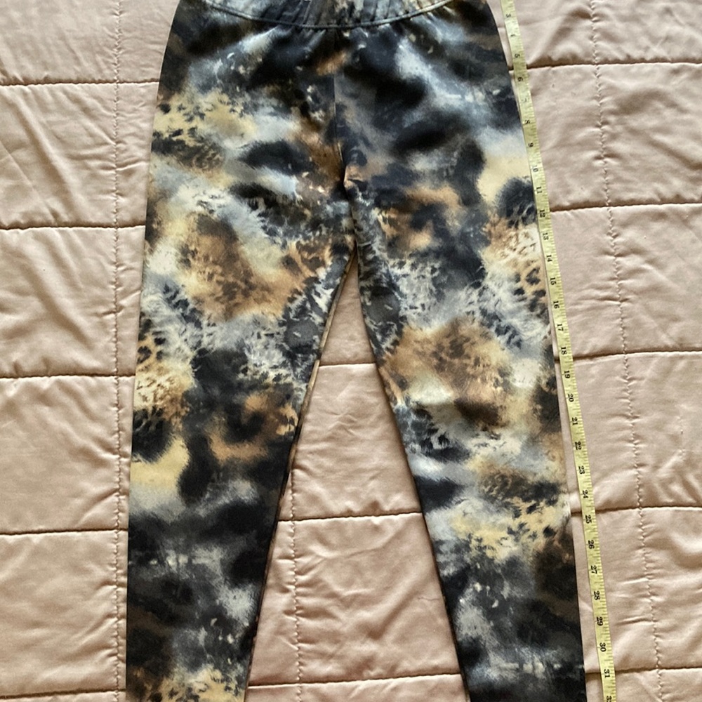 Viva size medium leopard print wild stretch pants 36 length worn once. Like new.